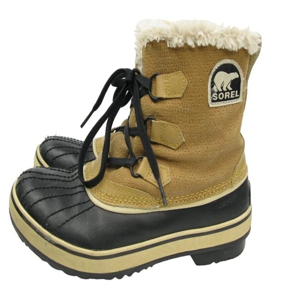 Sorel NL1631-280 Tivoli Leather Beige Insulated Waterproof Snow Boots Women's 7 - Picture 5 of 12